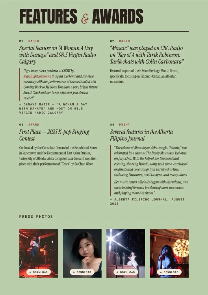 Alexx Reyes EPK PDF, page 2