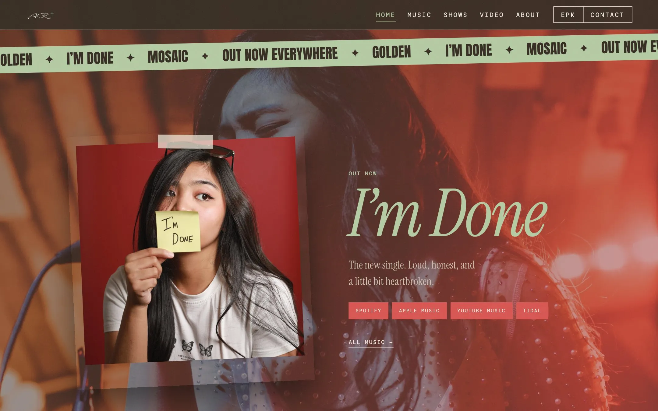 Alexx Reyes website on a desktop screen