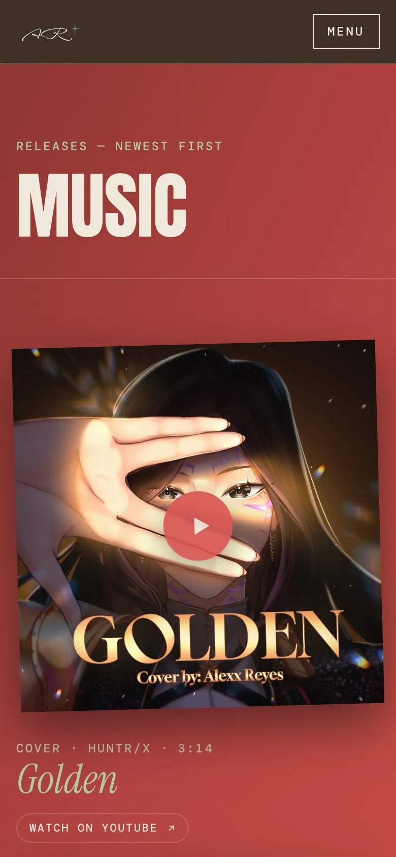Music page on a phone